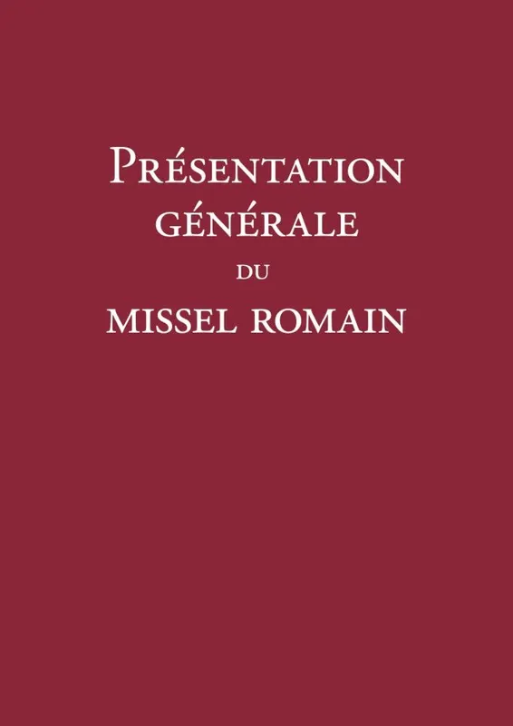 Présentation Générale du Missel Romain, couverture